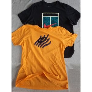 The Nike Tee Dri-Fit 2 of Large Art Logo Air Swoosh Shirt Short Sleeve RoundNeck